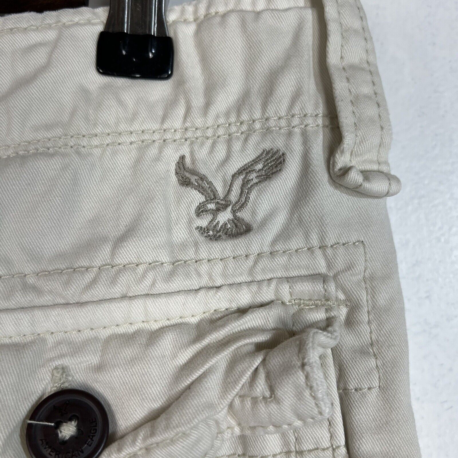 American Eagle Classic Length Mens Cargo Shorts Size 32 Khaki PreOwned