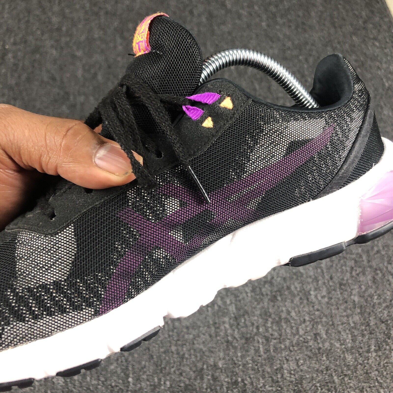 Asics Womens Gel Quantum 90 2 F1022A210 Black Purple Gray Running Shoes Size 9.5