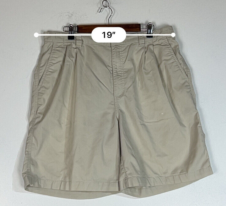 Adidas Men’s Golf Shorts Size 38 Color Beige (Pre-Owned)