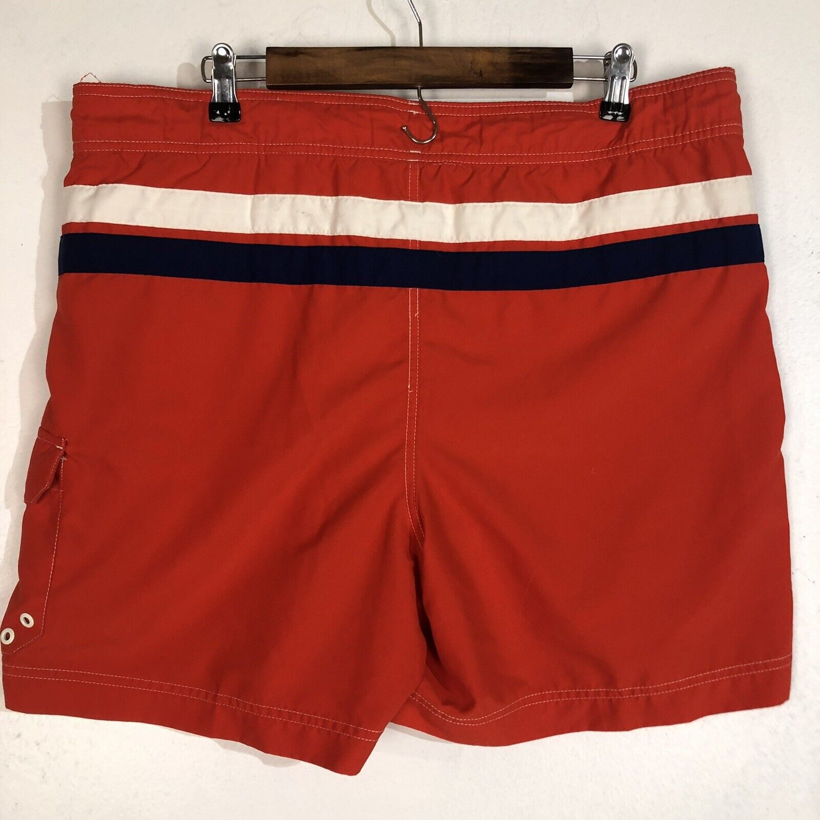 Chaps Mens Swim Trunks Size Large Color Red