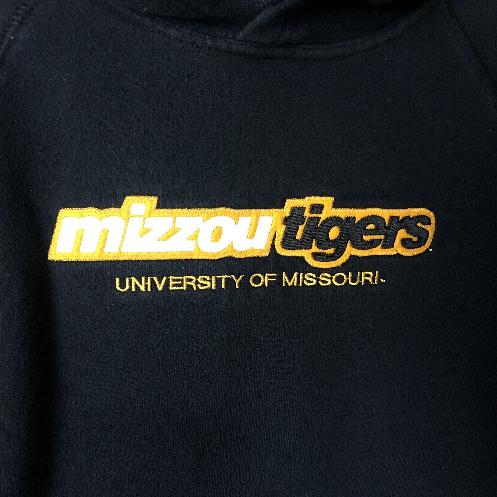 Missouri Mizzou Tigers Pullover Hoodie Women’s Medoum Black Long Sleeve