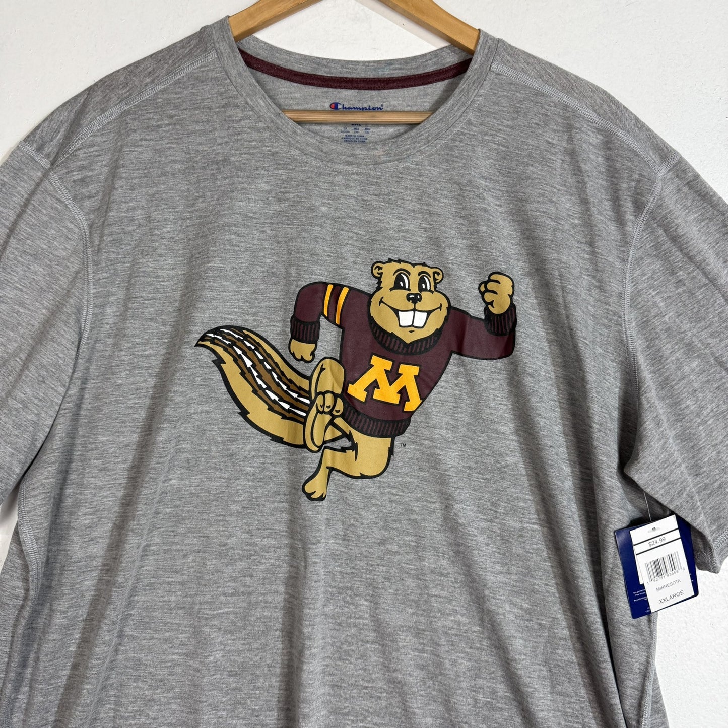 Champion Minesota Golden Golphers T-Shirt Men’s 2XL Multicolor Short Sleeve