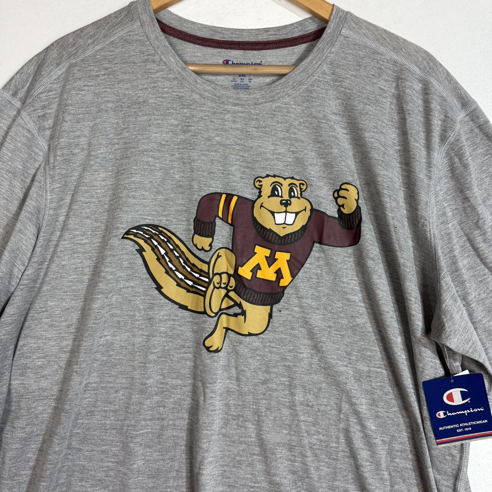 Champion Minesota Golden Golphers T-Shirt Men’s 2XL Multicolor Short Sleeve