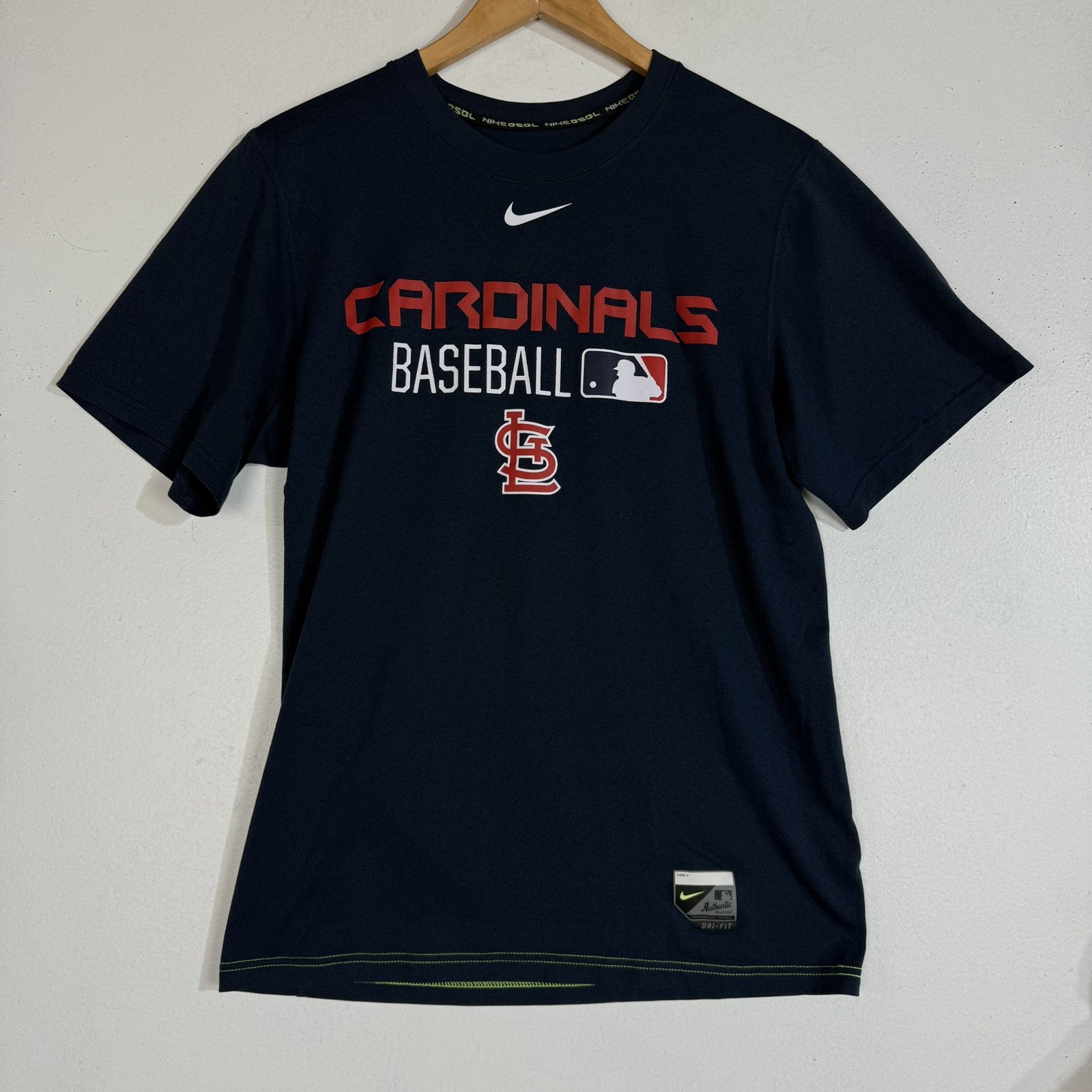 Nike Cardinals Baseball Shirt Men’s Large Multicolor Short Sleeve Dri-Fit